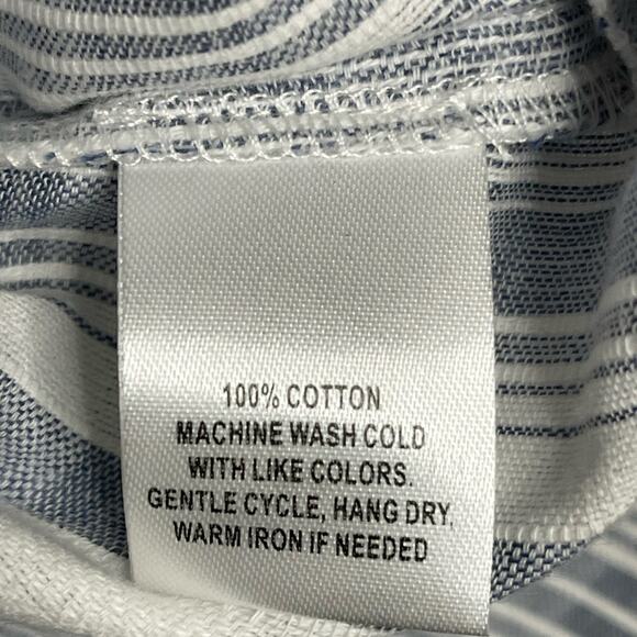 UNTUCKit‎ 3/4 Sleeve Length V-Neck Tunic in Gray and White Stripe Size 16 NWT - Picture 8 of 9